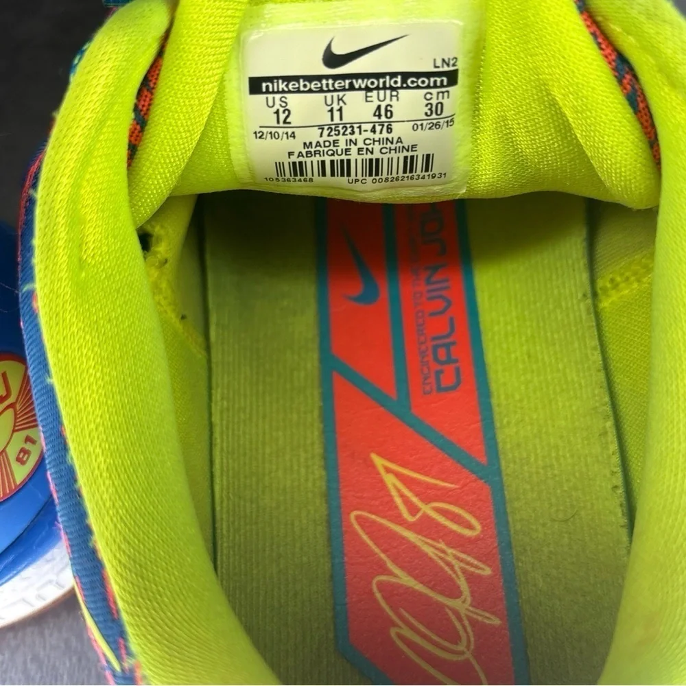 Nike CJ3 Trainer Calvin Johnson Radioactive Sneakers Mens 12 Rare